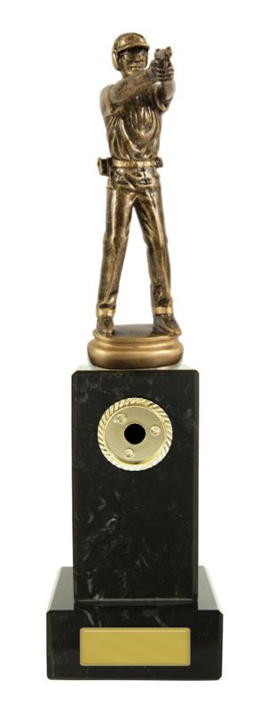 S24-16608 Pistol Shooter M. on Column 27.5cm
