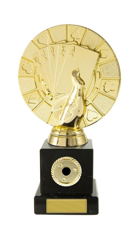 S24-16706 Poker Hand on Column 16.3cm