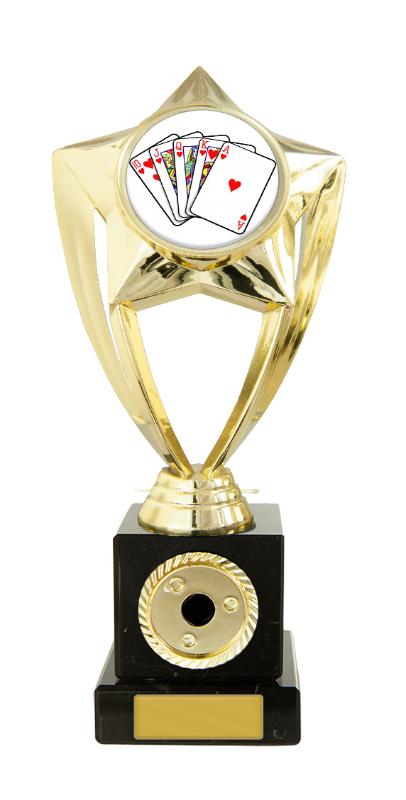 S24-16713 Plastic Poker Theme on Base 17cm
