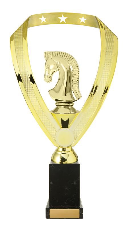 S24-16803 Chess Knight on Column 31.5cm