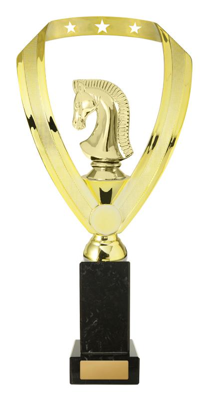 S24-16804 Chess Knight on Column 35cm
