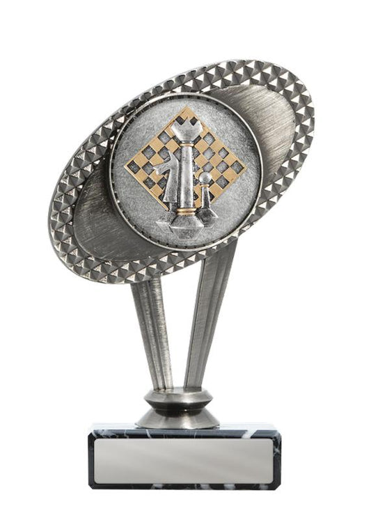 S24-16805 Metal Chess Theme on Base 15cm