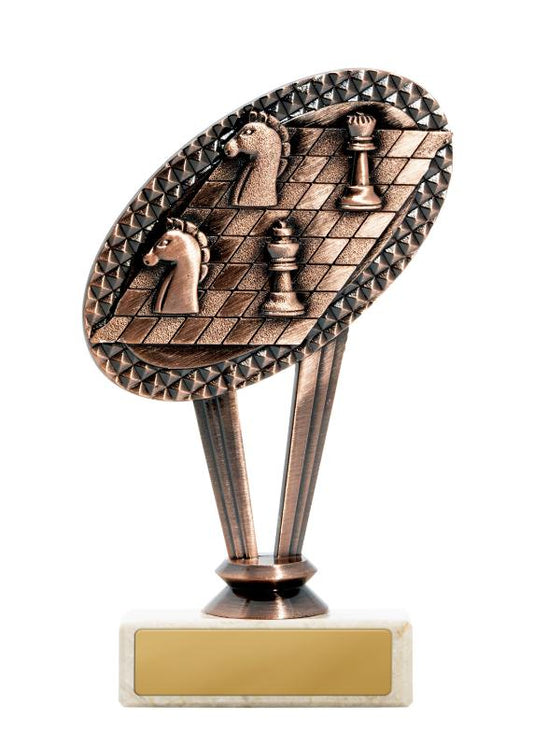 S24-16809 Metal Chess Theme on Base 15cm