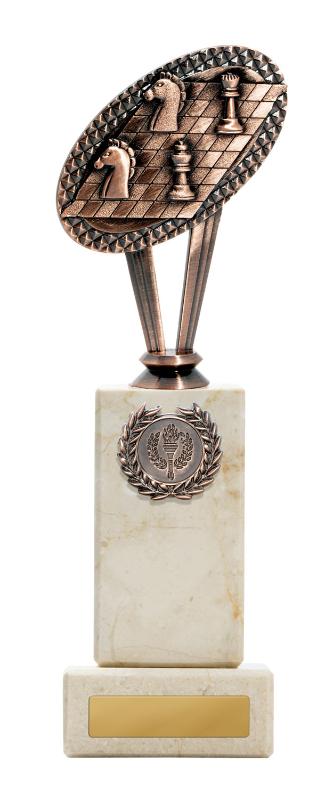 S24-16812 Metal Chess Theme on Column 25cm