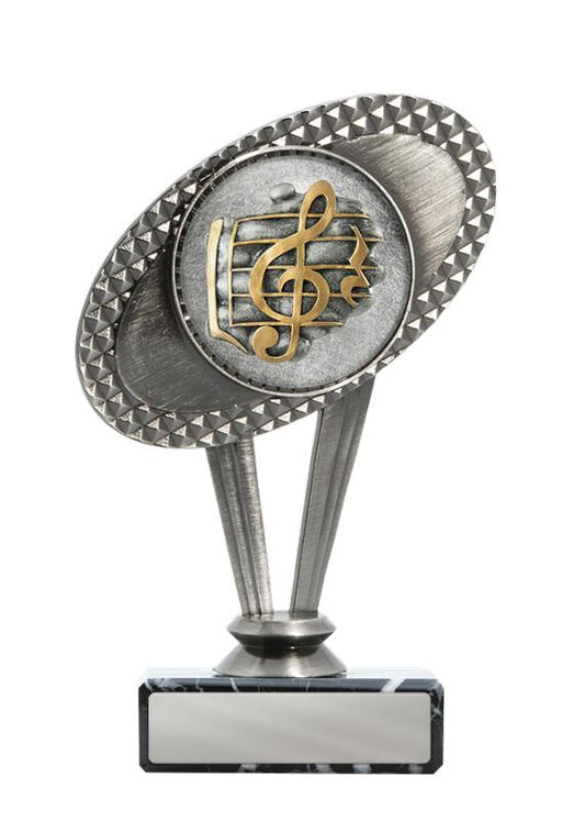 S24-17301 Metal Music Theme on Base 15cm