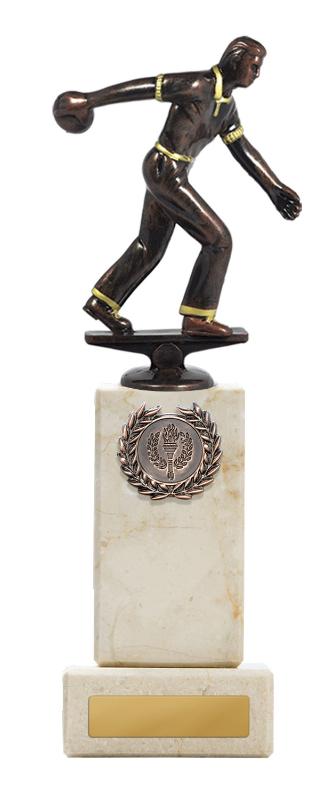 S24-20112 Tenpin Figure on Column 25cm