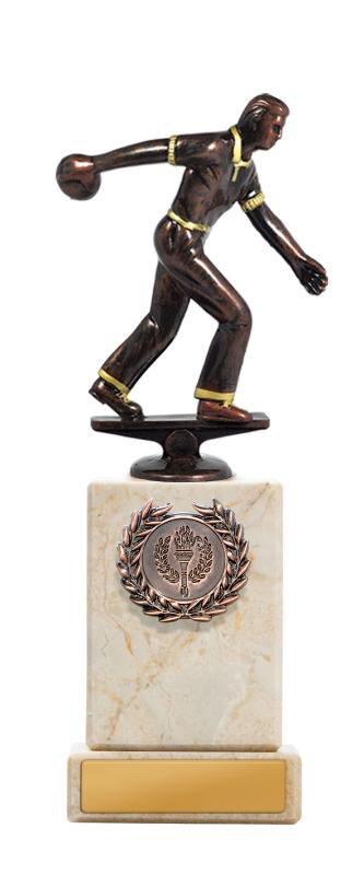 S24-20115 Tenpin Figure on Column 22.5cm