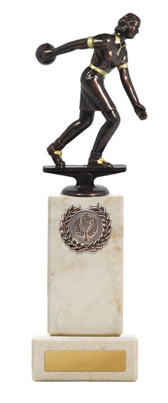 S24-20116 Tenpin Figure on Column 25cm