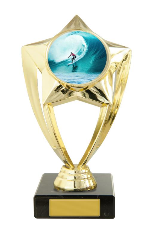 S24-20419 Plastic Surfing Theme on Base 17cm