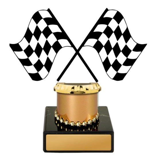 S24-7805 Motorsports Figurine on Column 13cm