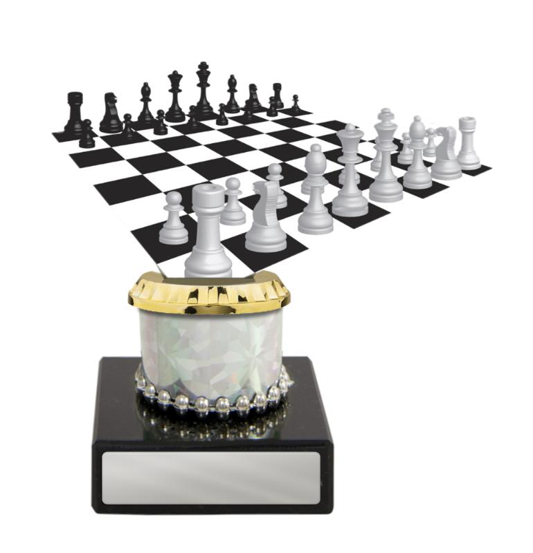 S24-7825 Chess Figurine on Column 12cm – Trophy Shop
