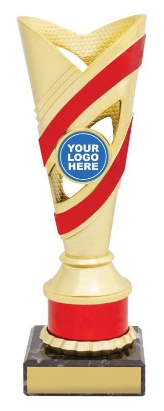 S4138 Curve Cup Gold / Red 200mm