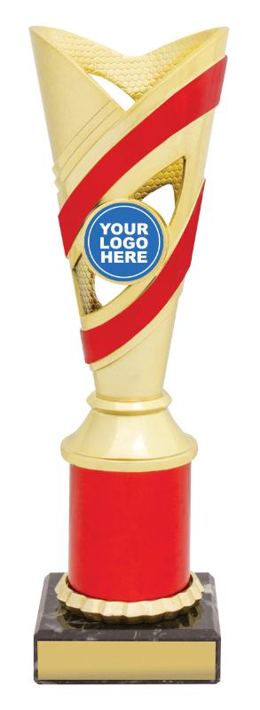 S4139 Curve Cup Gold / Red 225mm