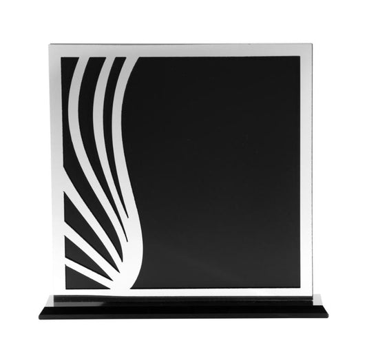 SABG02B Black Laser Glass with Acrylic 20cm