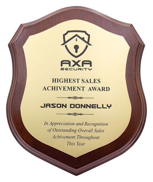 SH03 Engraved Shield Award 21cm