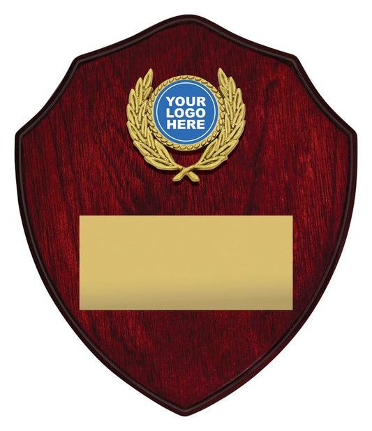SH07A Rosebud Shield with Logo 15cm