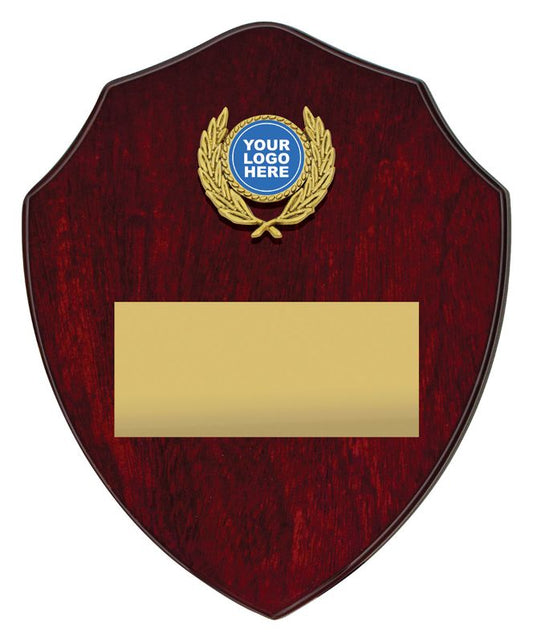SH07B Rosebud Shield with Logo 20cm
