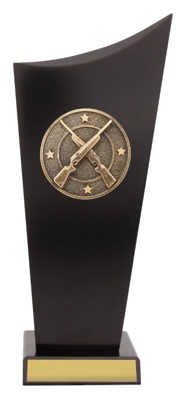 SK554C Rifle Shooting Black Timber Spartan Crest 27cm
