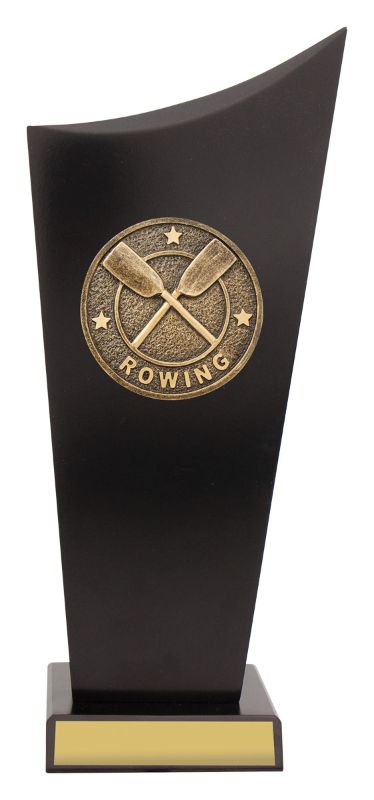 SK573C Rowing Black Timber Spartan Crest 27cm