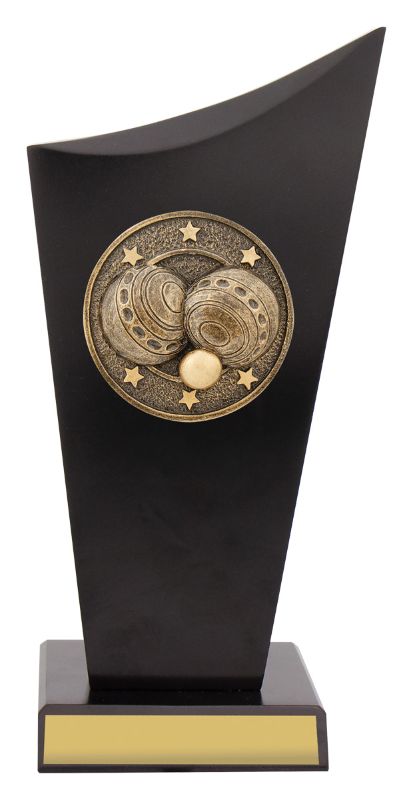 SK583A Bowls Black Timber Spartan Crest 22cm