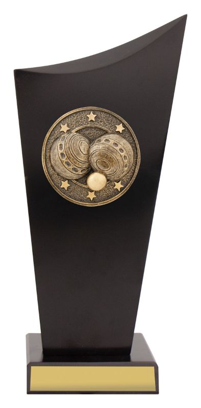 SK583B Bowls Black Timber Spartan Crest 24.5cm