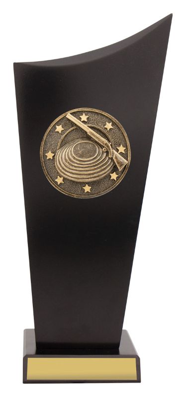 SK585C Clay Pigeon Black Timber Spartan Crest 27cm