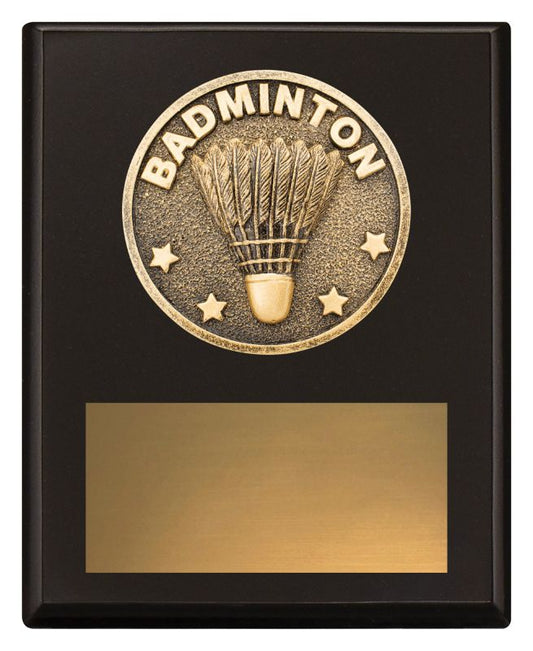 SP646A Challenge Plaque Badminton 15cm