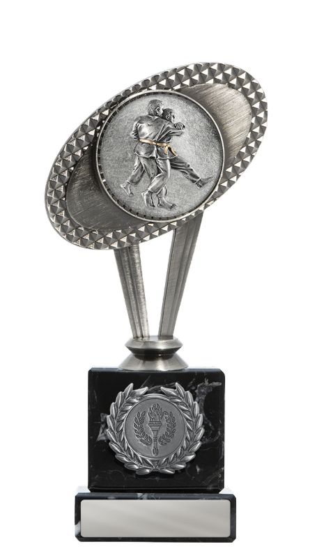 W22-10012 Metal Martial Arts Theme on Column 20cm