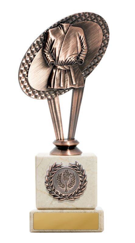 W22-10111 Metal Martial Arts Theme on Column 20cm