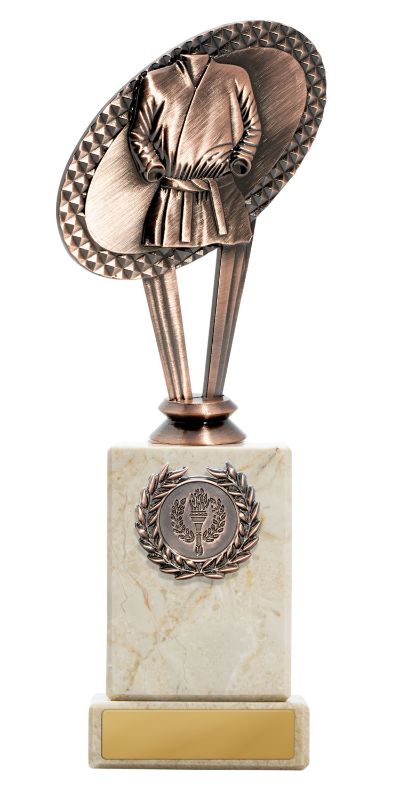 W22-10112 Metal Martial Arts Theme on Column 22.5cm