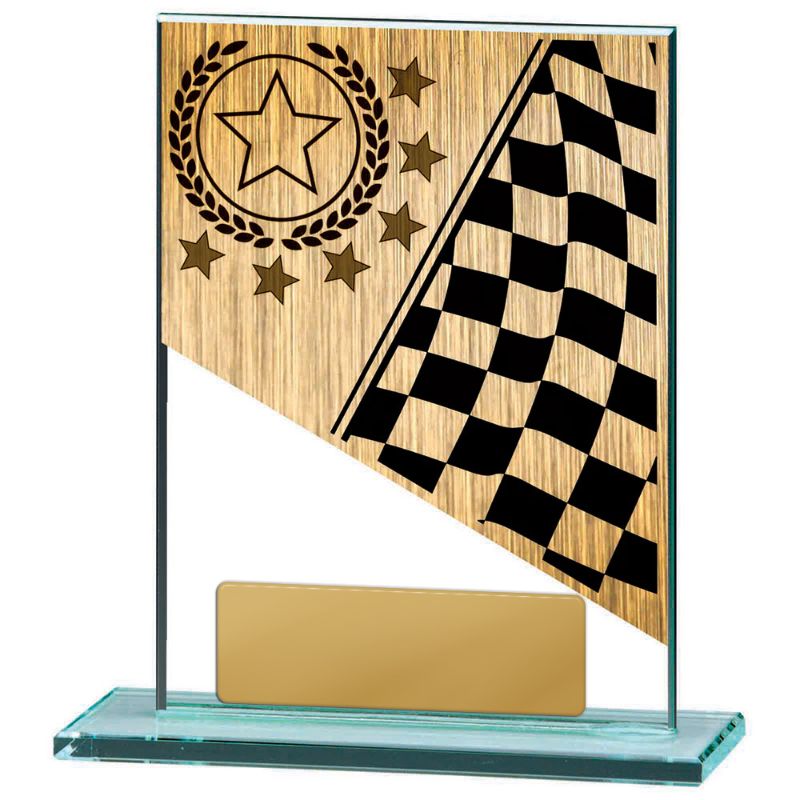 W22-10224 Motorsports Theme on Glass 13cm