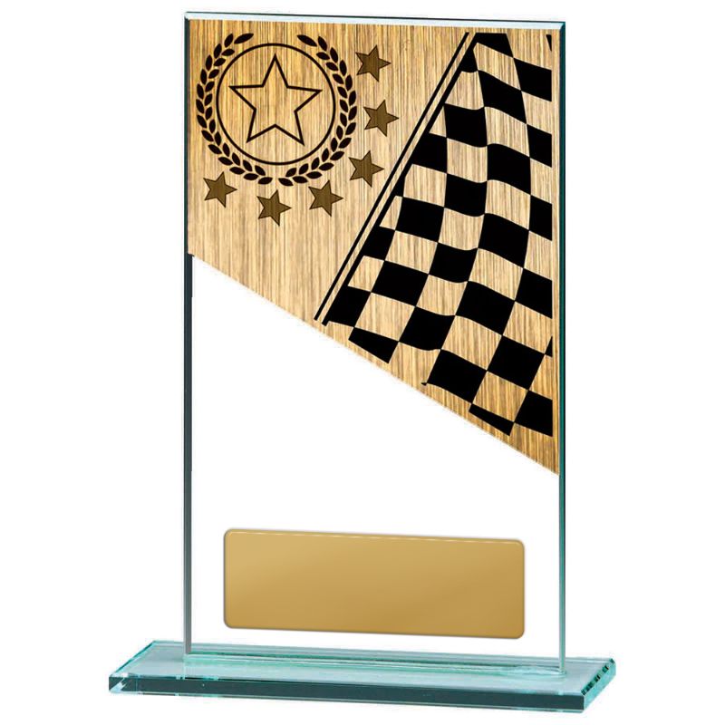 W22-10226 Motorsports Theme on Glass 17cm