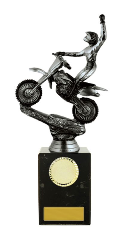 W22-10605 Moto-X Bike on Column 25cm