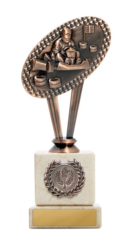 W22-10621 Metal Go Kart Theme on Column 20cm