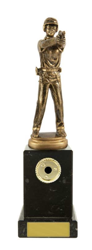 W22-10720 Pistol Shooter F. on Column 24cm