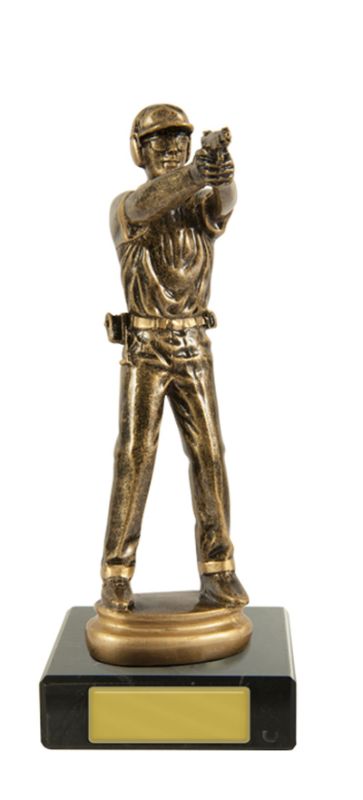 W22-10722 Pistol Shooter M. on Base 16.5cm
