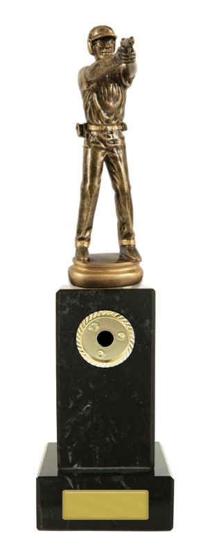 W22-10725 Pistol Shooter M. on Column 27.5cm