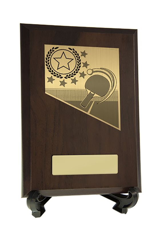 W22-10911 Plaque with Table Tennis Trim 17.5cm