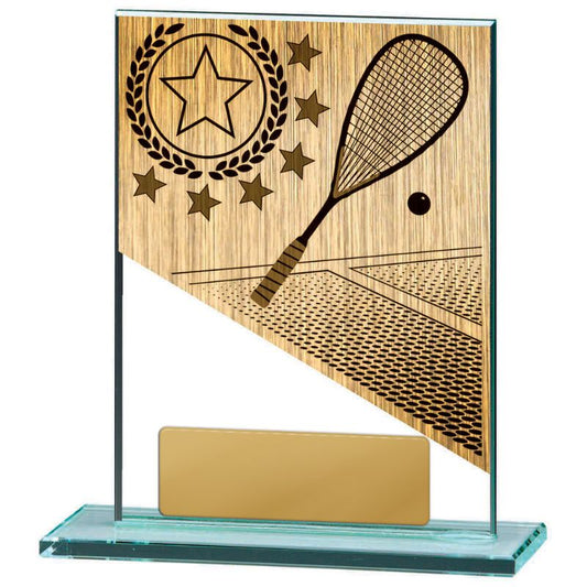 W22-10927 Squash Theme on Glass 13cm