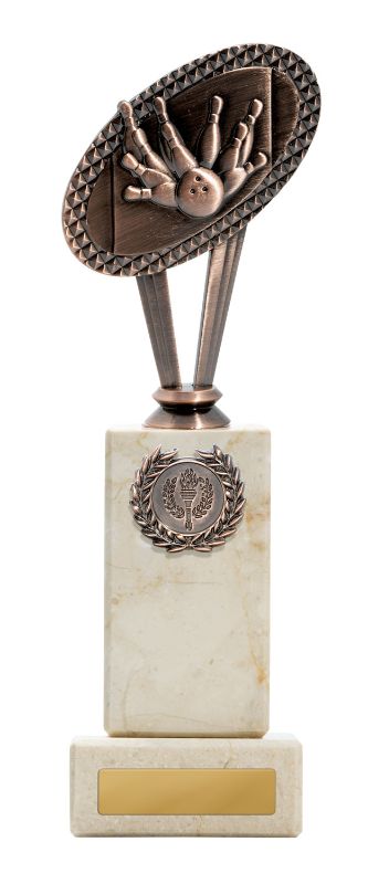 W22-11004 Metal Tenpin Theme on Column 25cm