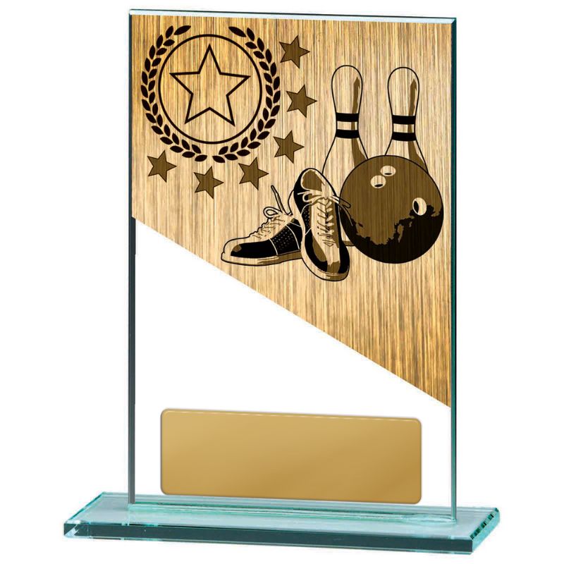 W22-11013 Tenpin Theme on Glass 15cm
