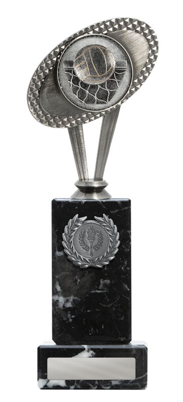 W22-11113 Metal Volleyball Theme on Column 25cm