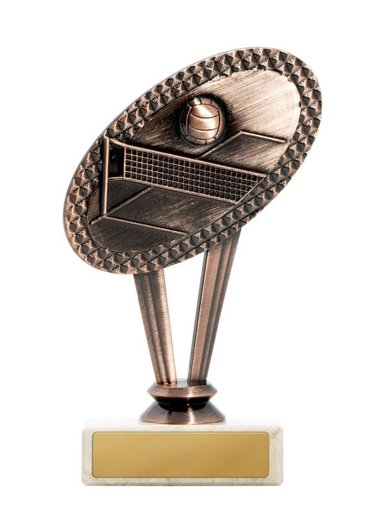W22-11114 Metal Volleyball Theme on Base 15cm