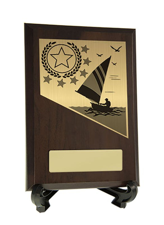 W22-11217 Plaque with Sailing Trim 15.5cm