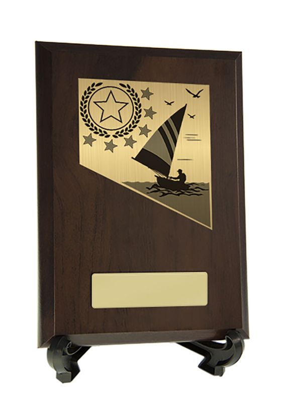 W22-11218 Plaque with Sailing Trim 17.5cm