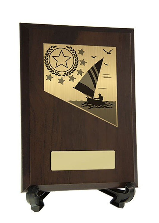 W22-11218 Plaque with Sailing Trim 17.5cm