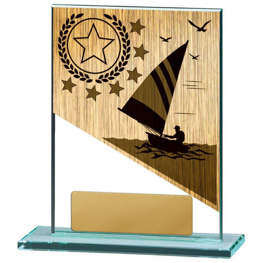 W22-11220 Sailing Theme on Glass 13cm