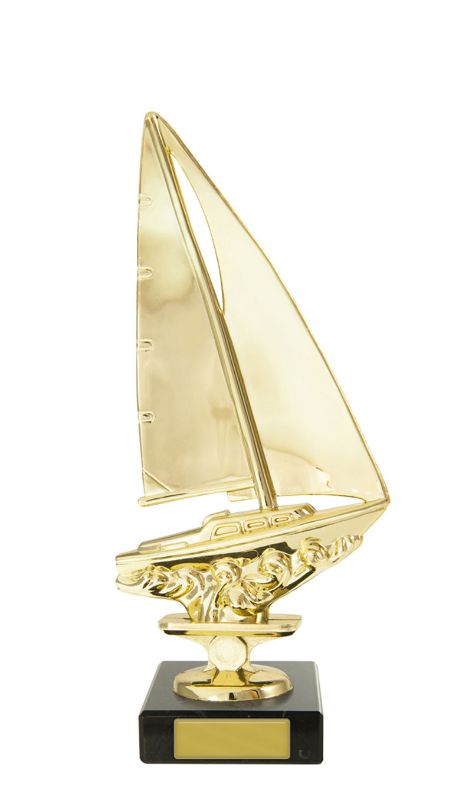 W22-11301 Sailboat on Base 17cm