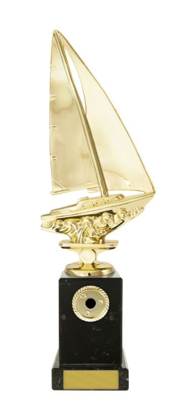 W22-11303 Sailboat on Column 24.5cm