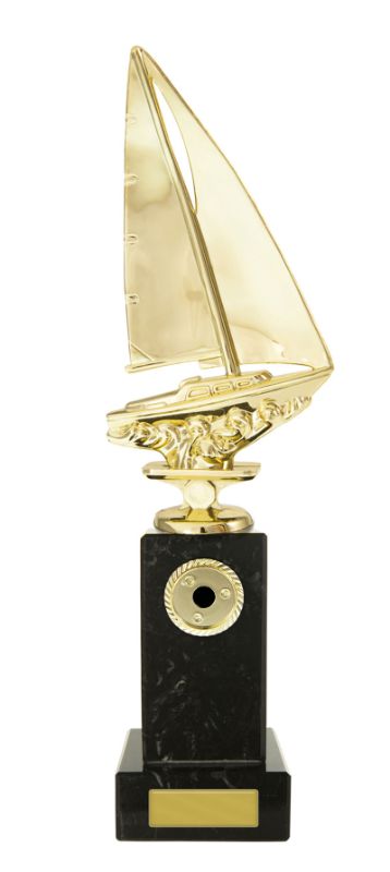 W22-11304 Sailboat on Column 28cm